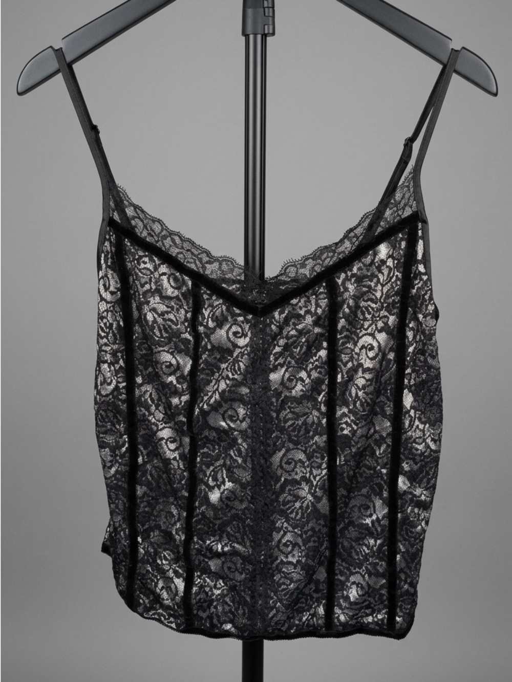 Black Lace Cami Tank Top